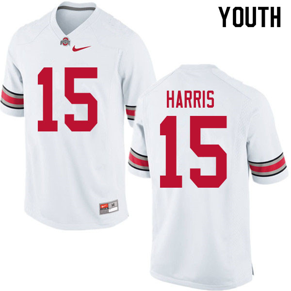 Youth #15 Jaylen Harris Ohio State Buckeyes College Football Jerseys Sale-White